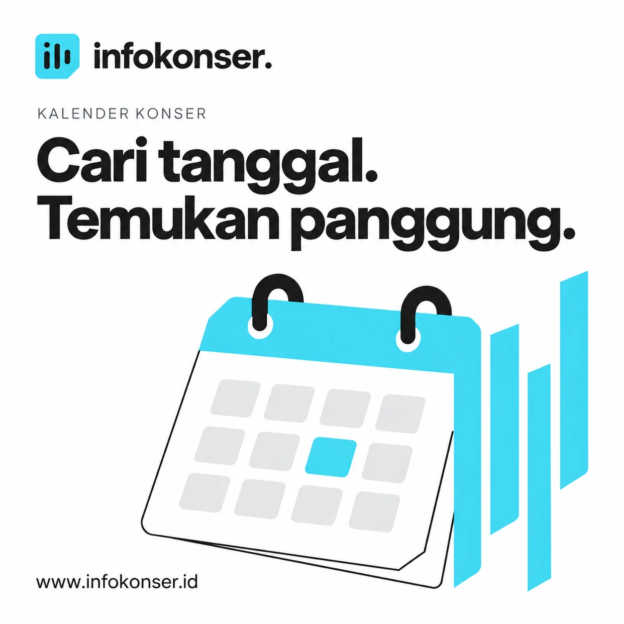 Cari tanggal. Temukan panggung. Kalender konser Infokonser.