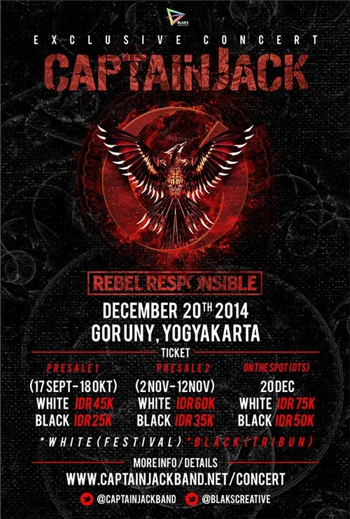 Poster Captain Jack Rebel Responsible Concert