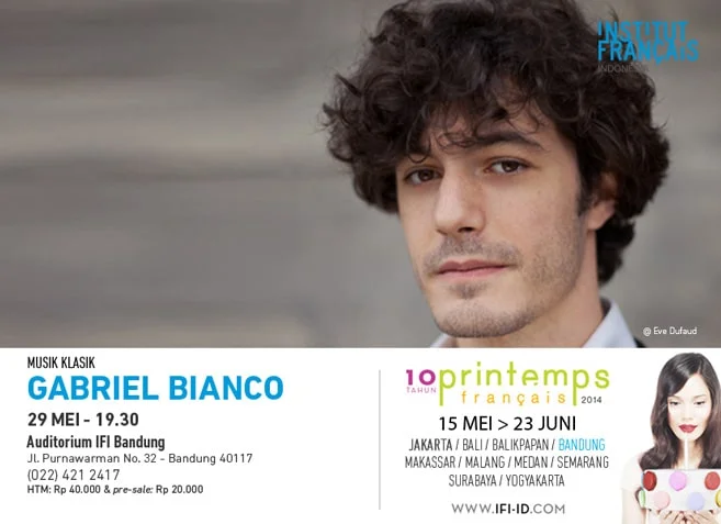 Poster Konser Gitar Klasik Gabriel Bianco