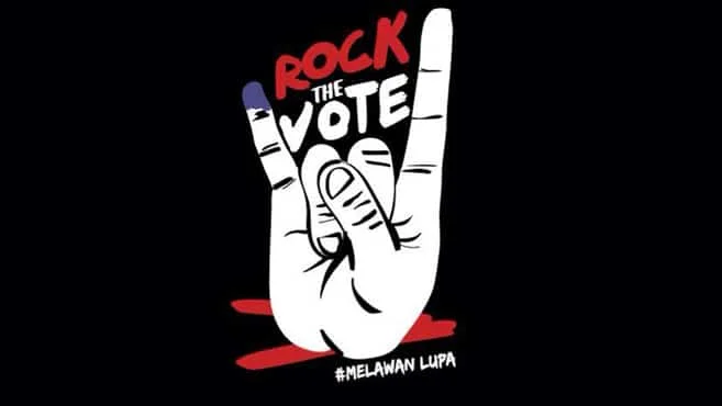 Poster Rock The Vote: #MelawanLupa