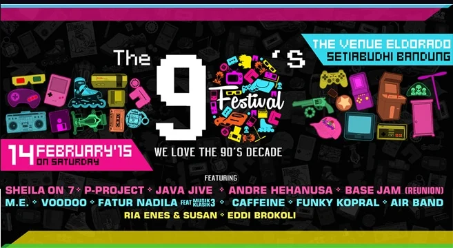 Poster The 90’s Festival Hadirkan Musisi Papan Atas Indonesia Tahun 90-an