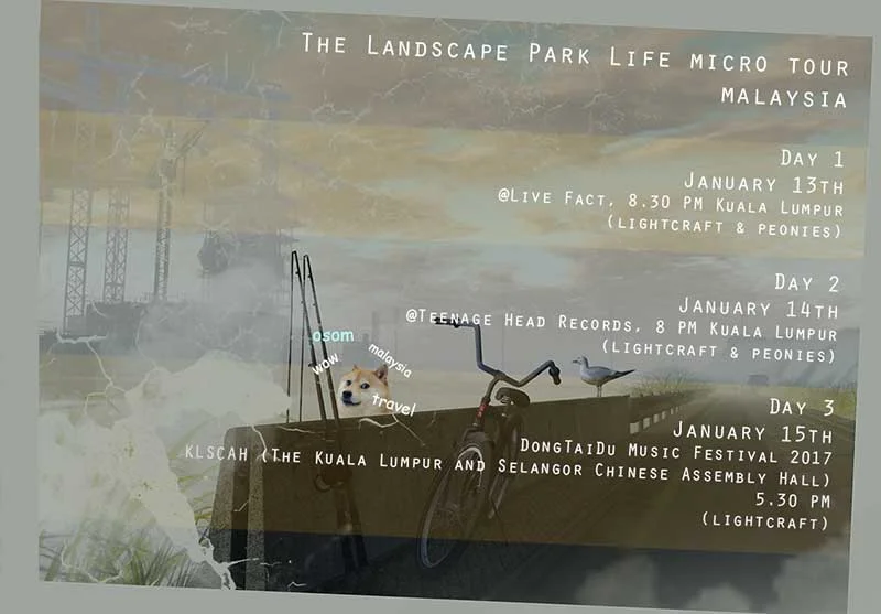 Poster NANABA RECORDS Membawa THE LANDSCAPE PARK LIFE Tour ke Malaysia