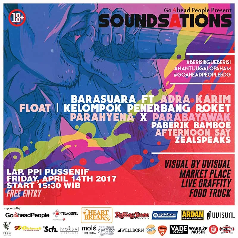 Poster Eksistensi Lanjutan Barasuara Di Pertunjukan “Berisik Gue Berisi”