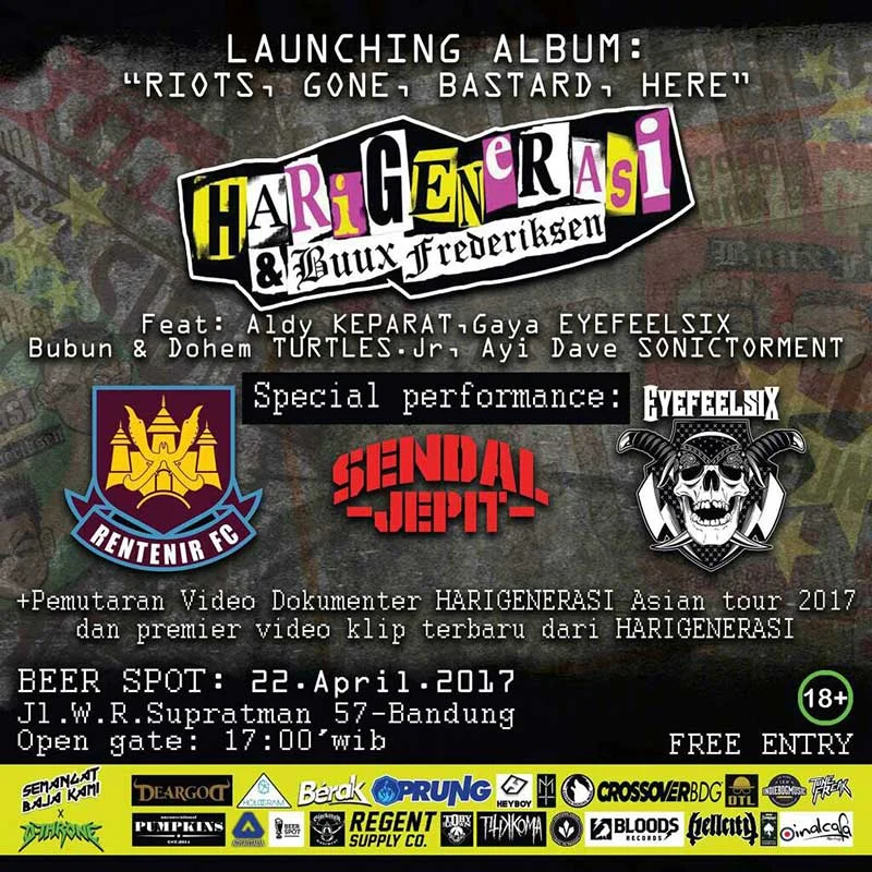 Poster Launching Party HARI GENERASI “Riots Gone Bastard Here”