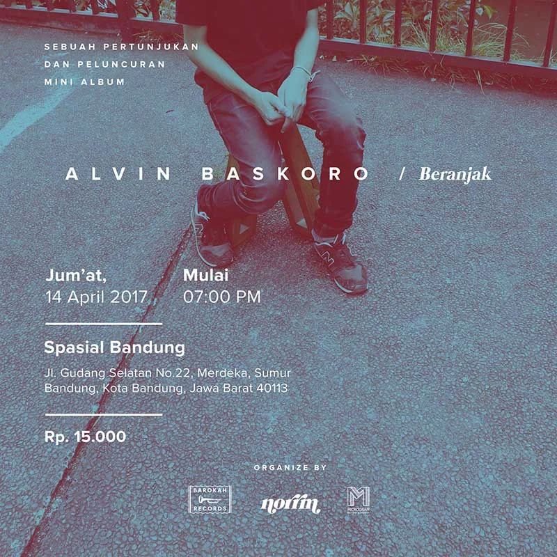 Poster ‘Beranjak’ Pada Pertunjukan Musik Oleh Alvin Baskoro