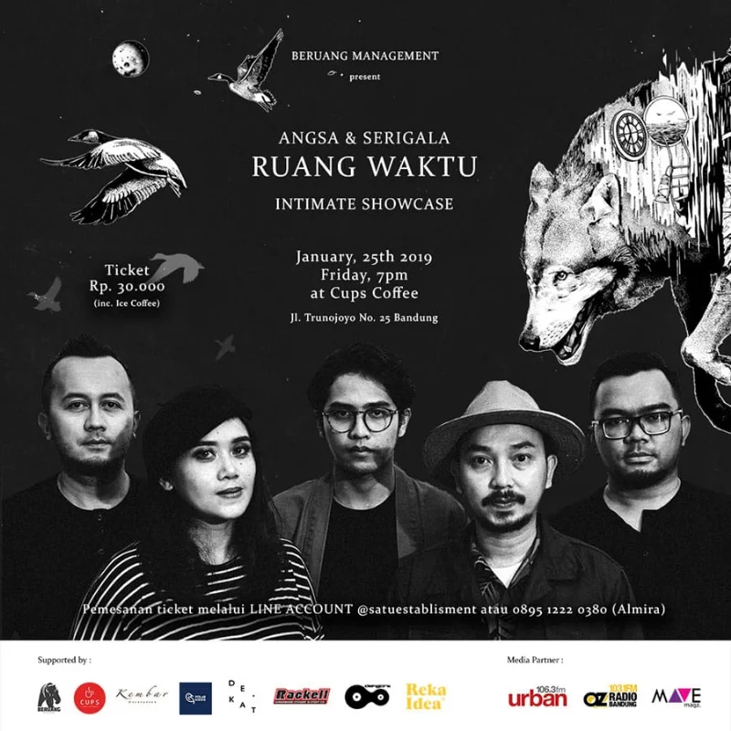 Poster Angsa & Serigala Meluncuran Album “Ruang Waktu” Dalam Sebuah Intimate Showcase