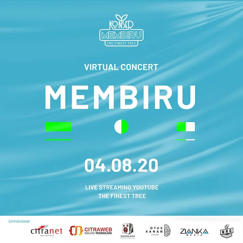 Poster Tetap Berkarya Di Masa Pandemi, The Finest Tree Gelar Konser Virtual “Membiru”
