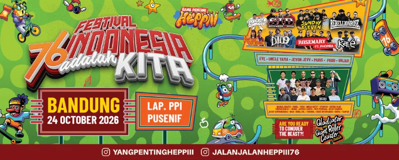 Poster FESTIVAL 76 INDONESIA ADALAH KITA BANDUNG 2026