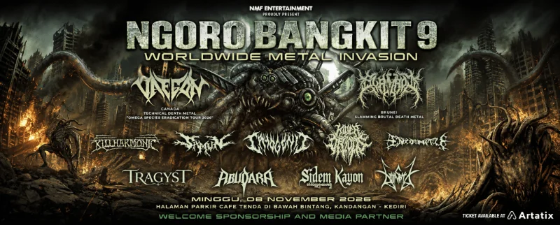 Poster NGORO BANGKIT 9 "WORLDWIDE METAL INVASION"