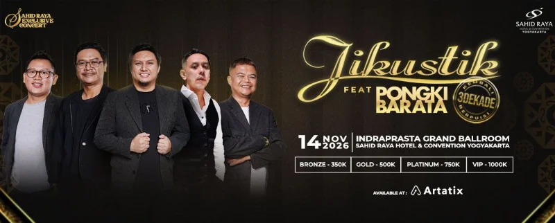 Poster 3 Dekade Jikustik Feat Pongki Barata KEMBALI BERPUISI