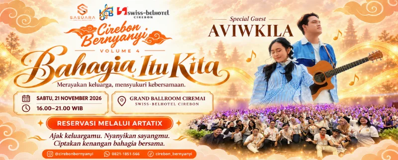 Poster CIREBON BERNYANYI VOL. 4 "BAHAGIA ITU KITA"