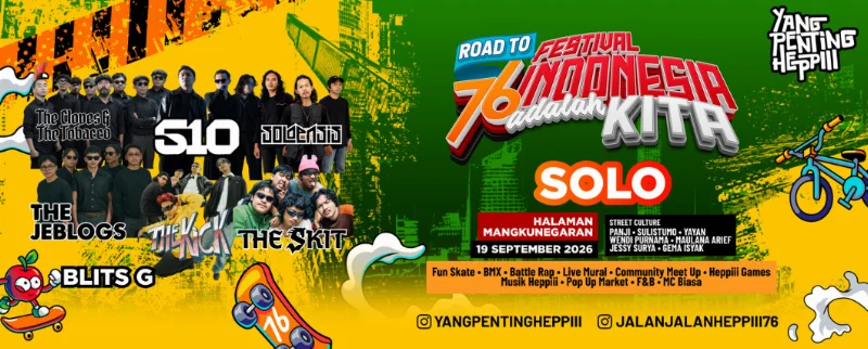 Poster Road to Festival 76 Indonesia Adalah Kita 2026 - Solo