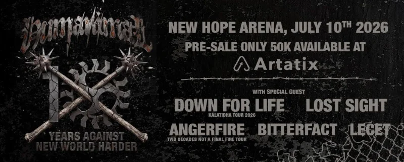 Poster 10 YEARS AGAINST NEW WORLD HARDER