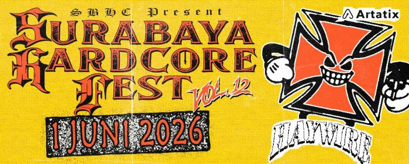 Poster SURABAYA HARDCORE FEST "HAYWIRE LIVE AT SBHC VOL 12"