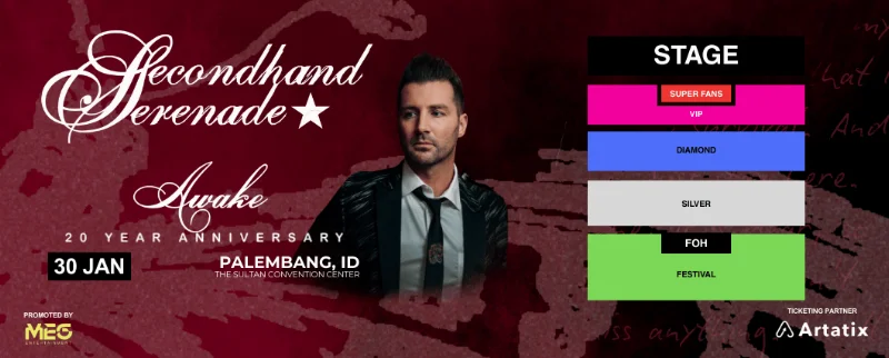 Poster SECONDHAND SERENADE - PALEMBANG