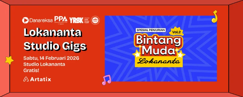 Poster Lokananta Studio Gigs Edisi Bintang Muda Lokananta Vol. 2 (14 Februari 2026)