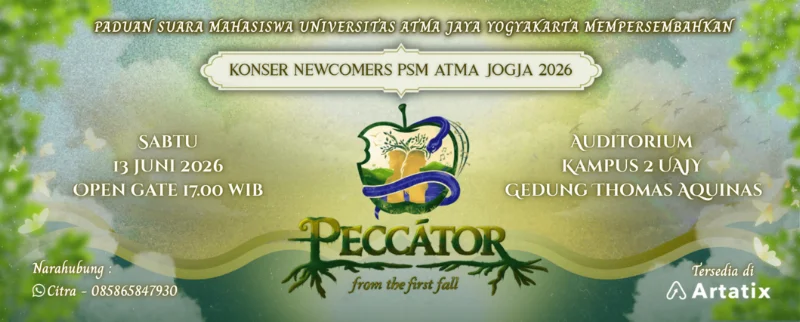 Poster Konser Newcomers "Peccator" PSM Atma Jogja