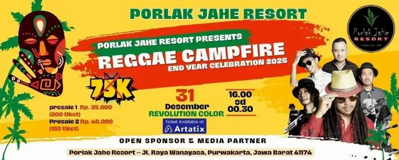 Poster Reggae Campfire - Porlak JaHe Resort