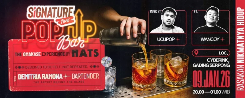Poster SIGNATURE TIME POP UP BAR - TANGERANG
