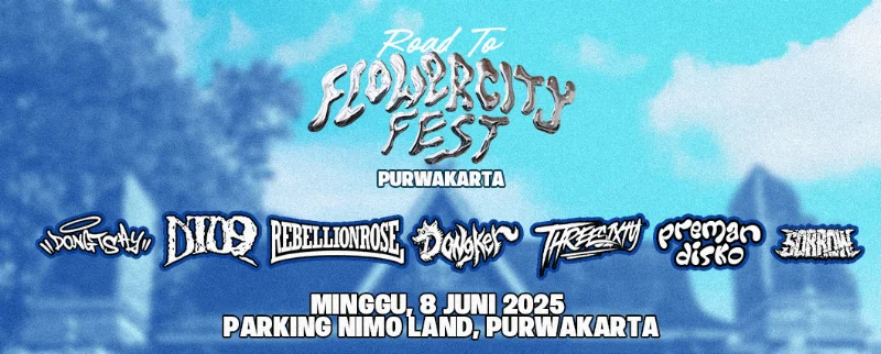 Poster ROAD TO FLOWER CITY FEST PURWAKARTA