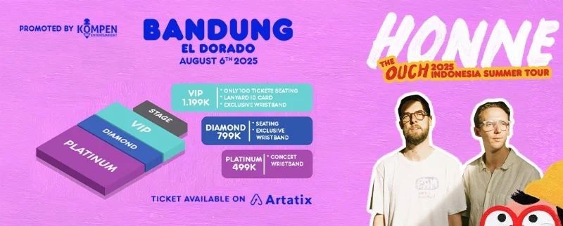 Poster HONNE the Ouch Tour Bandung