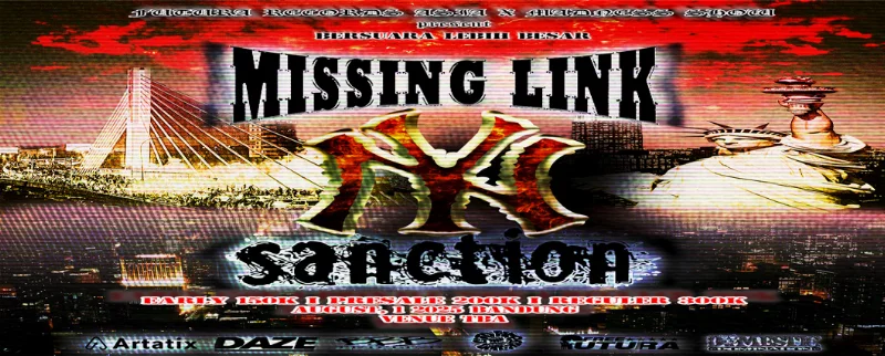Poster NO WAY OUT VOL 2 MISSING LINK x SANCTION INDONESIAN TOUR (BANDUNG)