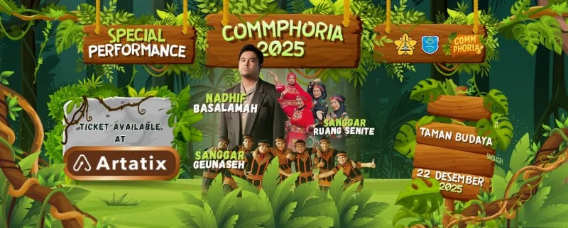 Poster Pagelaran Seni COMMPHORIA 2025