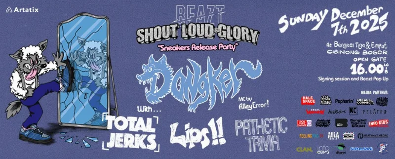 Poster SHOUT, LOUD & GLORY 'BEAZT x DONGKER RELEASE PARTY'