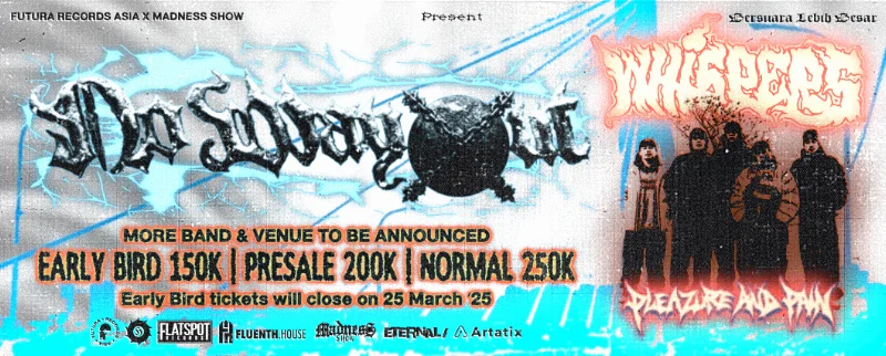 Poster NO WAY OUT VOL 1 WHISPER INDONESIAN TOUR (BANDUNG)