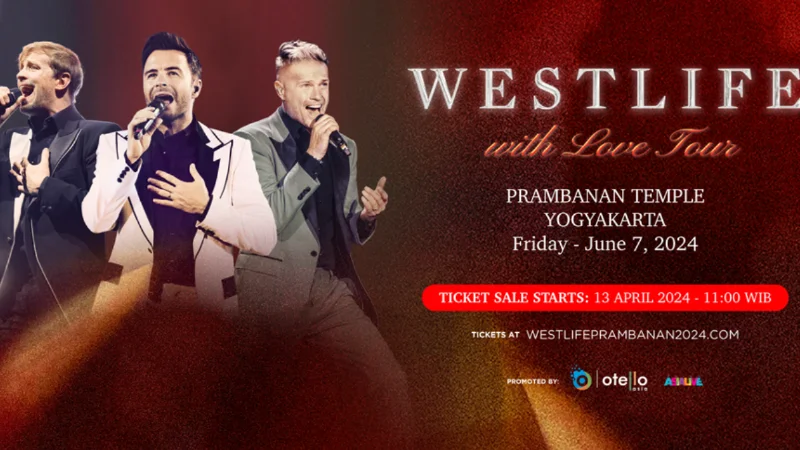 Poster Westlife Sambangi Yogyakarta untuk “Westlife With Love Tour 2024”
