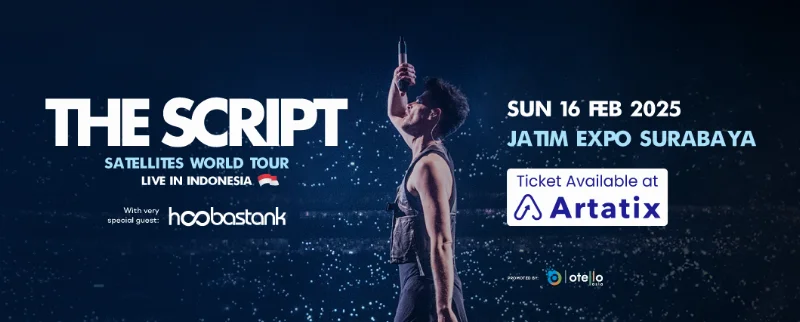 Poster THE SCRIPT SATELLITES WORLD TOUR LIVE IN INDONESIA