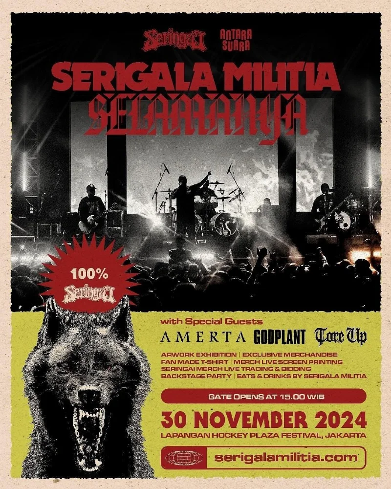 Poster SERINGAI ; Serigala Militia Selamanya