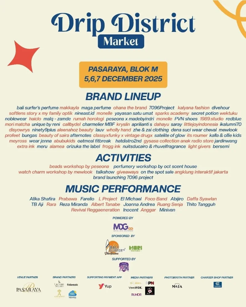 Poster Drip District Market 2025
