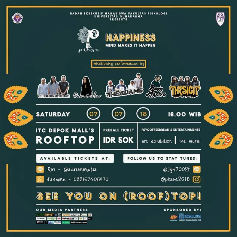 Poster BEM Psikologi Gunadarma - PIASE 2018