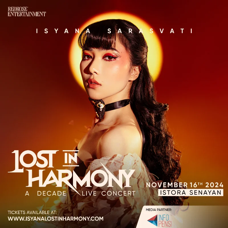 Poster Isyana Sarasvati : lost In Harmony A Decade Live Concert