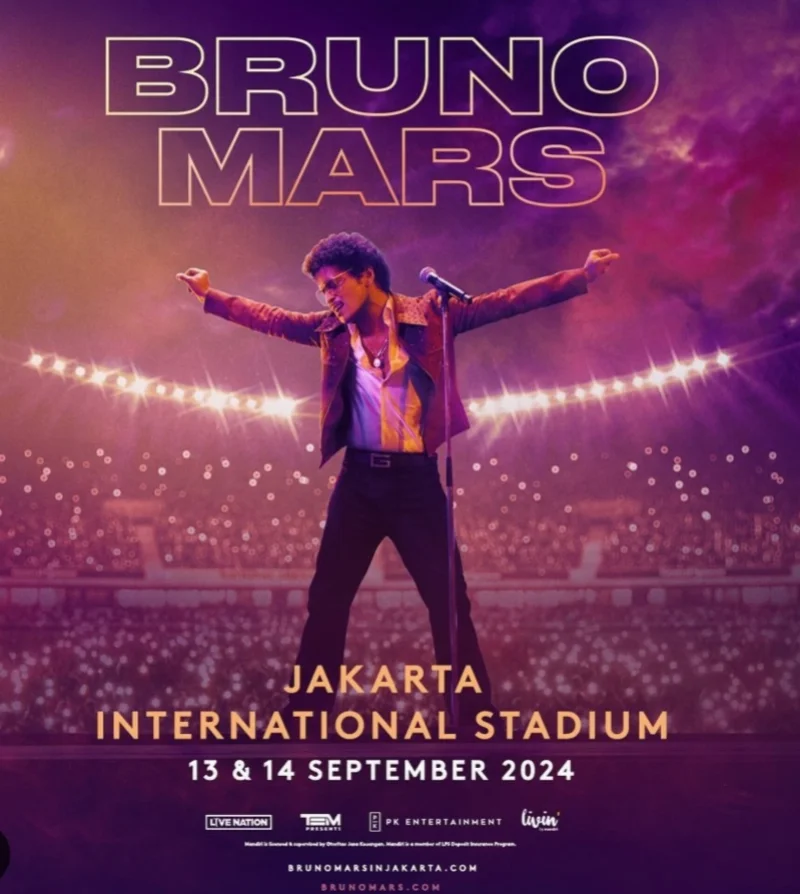 Poster Bruno Mars Live In Jakarta
