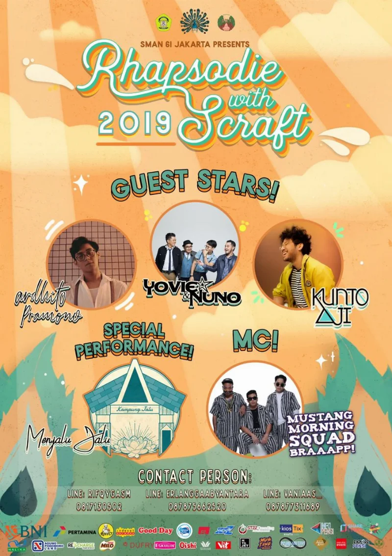 Poster SMAN 61 JAKARTA - RHAPSODIE WITH SCRAFT 2019
