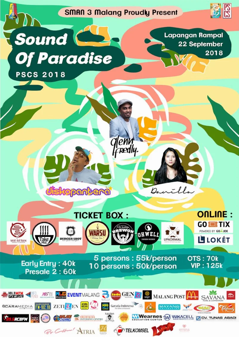 Poster SMAN 3 MALANG - PSCS " sound of paradise "