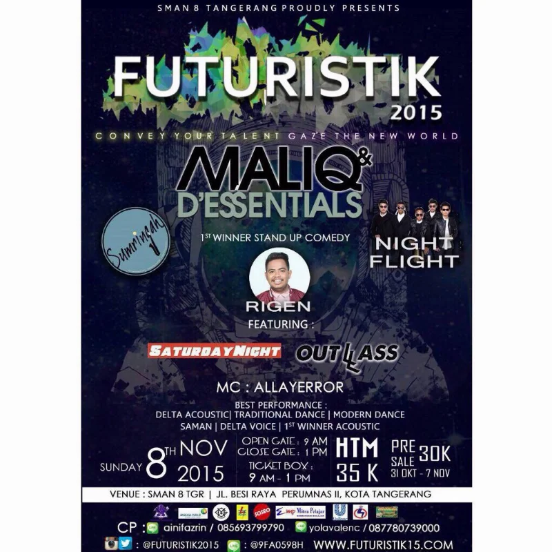 Poster SMAN 8 Tangerang - FUTURISTIK 2015