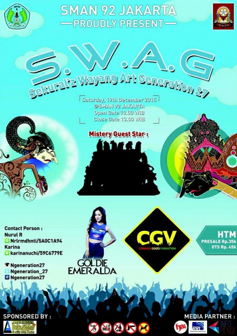 Poster SMAN 92 Jakarta - S.W.A.G 2015