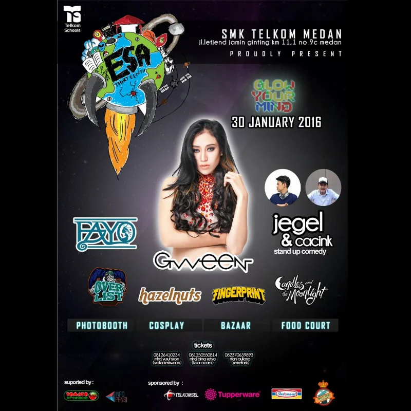 Poster SMK TELKOM MEDAN - GLOW YOUR MIND 2016