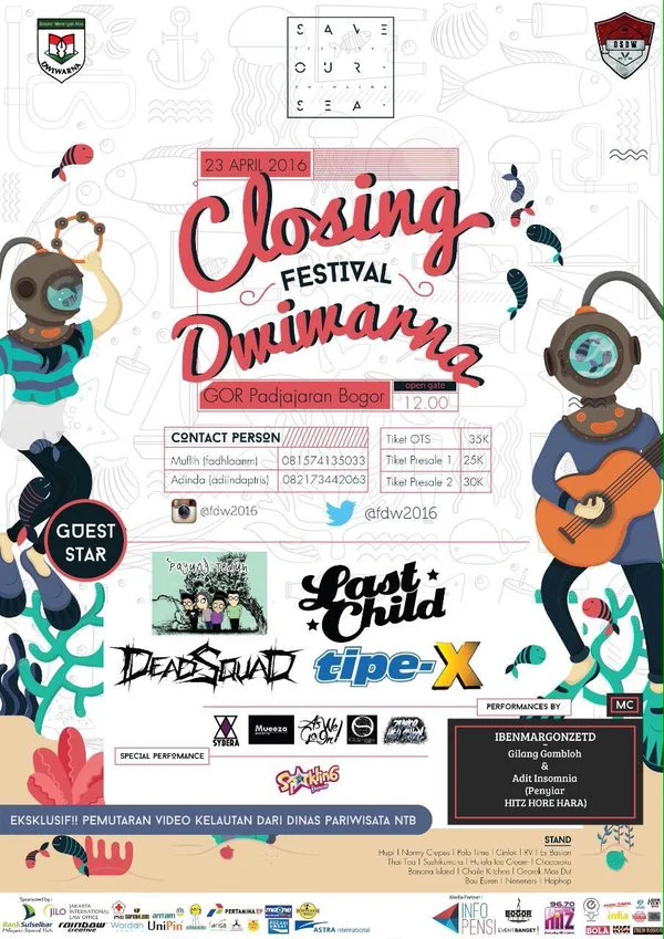 Poster SMA DWI WARNA BOARDING SCHOOL - FESTIVAL DWI WARNA 2016