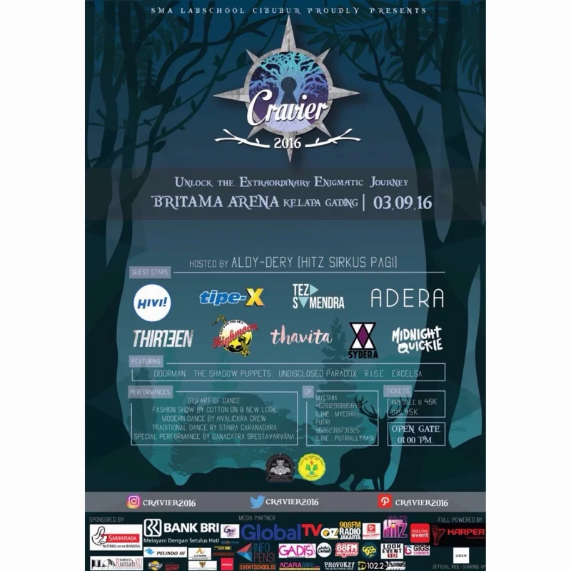 Poster SMA LABSCHOOL CIBUBUR - CRAVIER 2016
