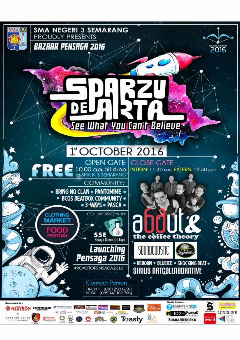Poster SMAN 3 SEMARANG - Bazaar Pensaga 2016