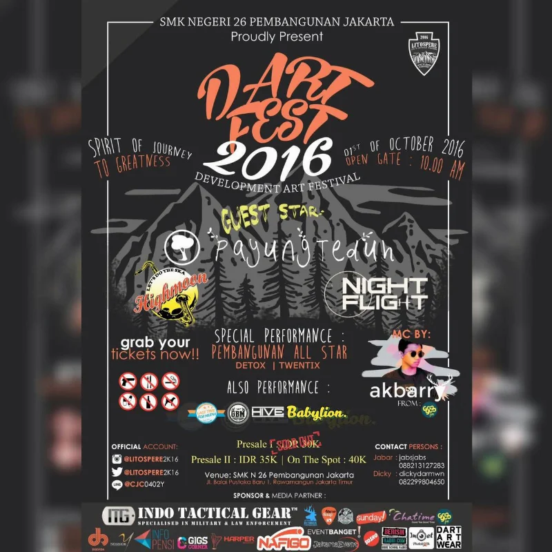 Poster SMKN 26 JAKARTA - DARTFEST 2016