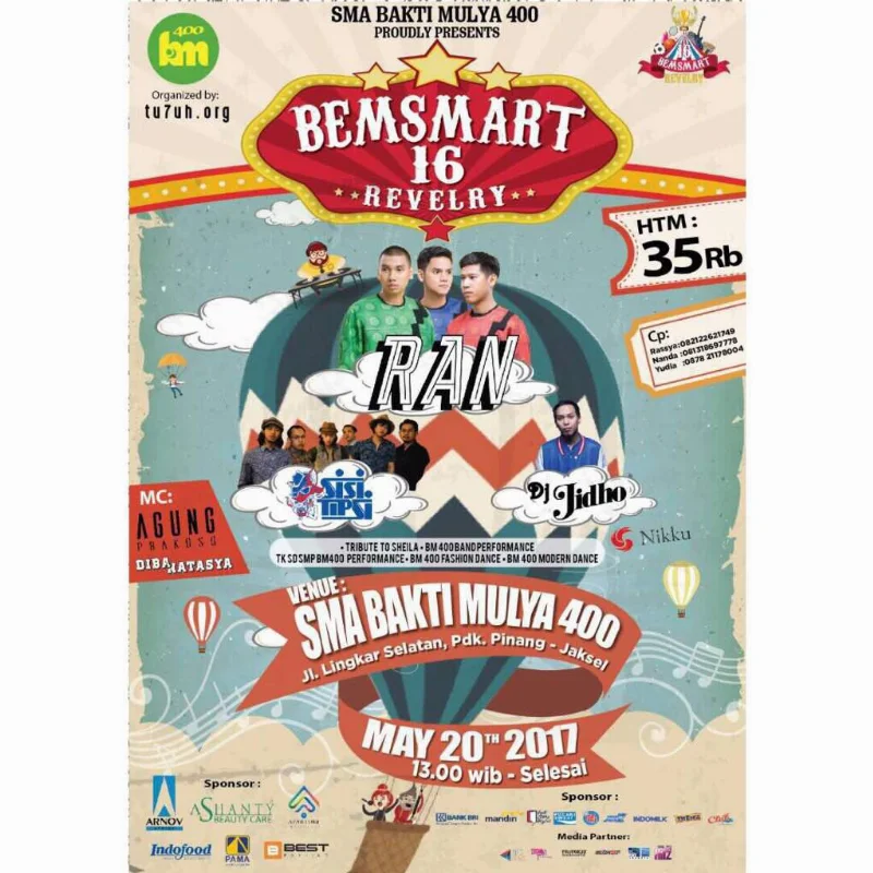 Poster SMA BAKTI MULYA 400 - BEMSMART 16 "Revelry"