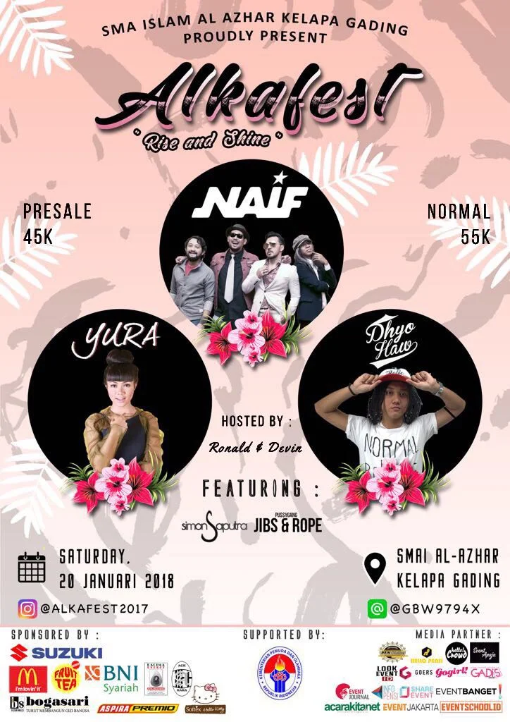 Poster SMAI AL - AZHAR KELAPA GADING - ALKAFEST 2018