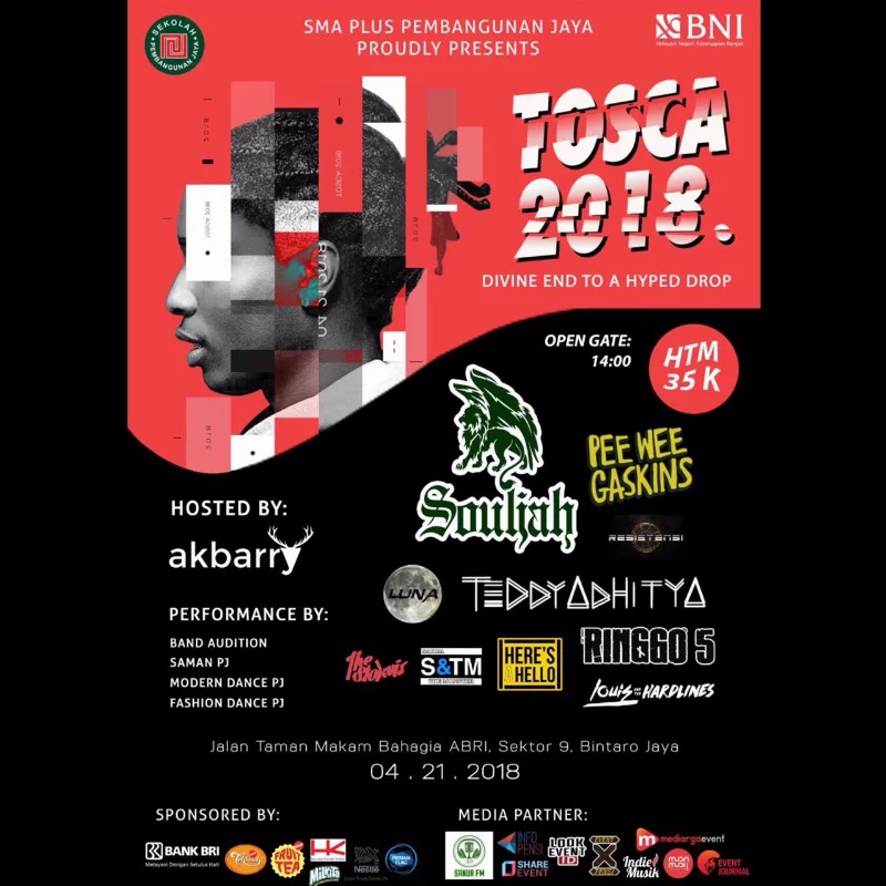 Poster TOSCA 2018 SMA PLUS PEMBANGUNAN JAYA