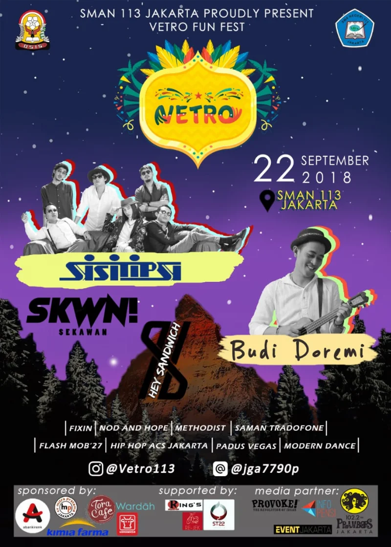 Poster SMAN 113 JAKARTA - VETRO FUN FEST