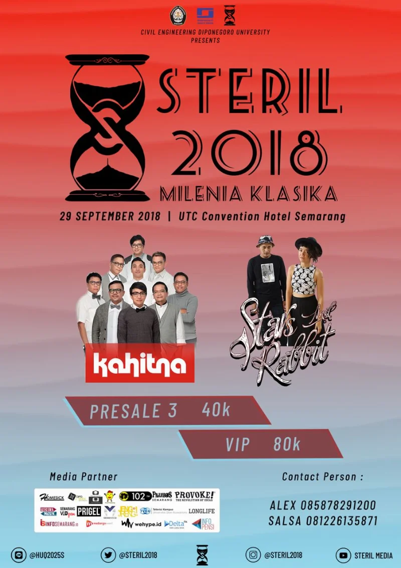 Poster Civil Enginering Diponegoro University - Steril 2018